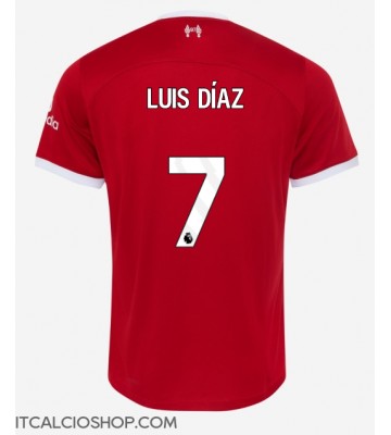 Liverpool Luis Diaz #7 Prima Maglia 2023-24 Manica Corta